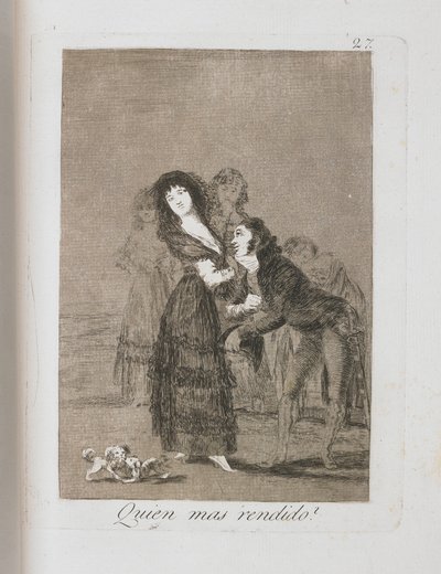 Plate from Los Caprichos, 1797-1798 by Francisco de Goya